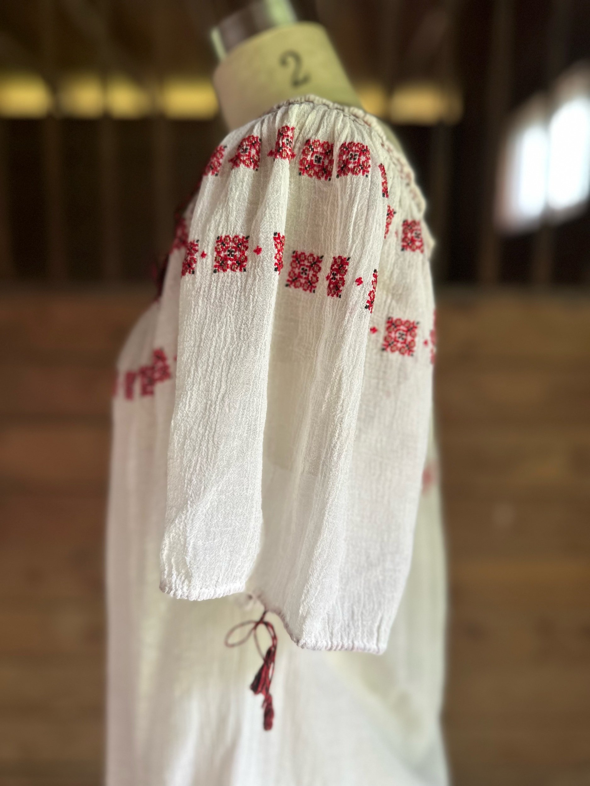 1930s Hand Made Romanian Gauze Top