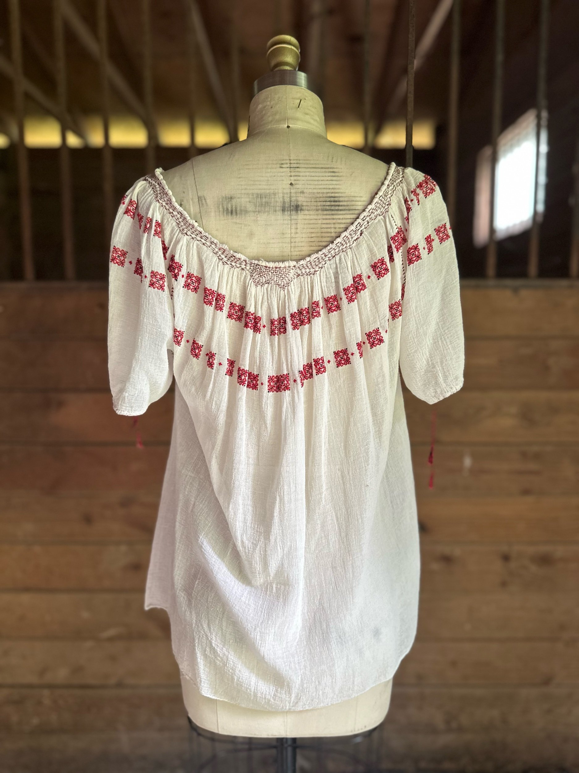 1930s Hand Made Romanian Gauze Top