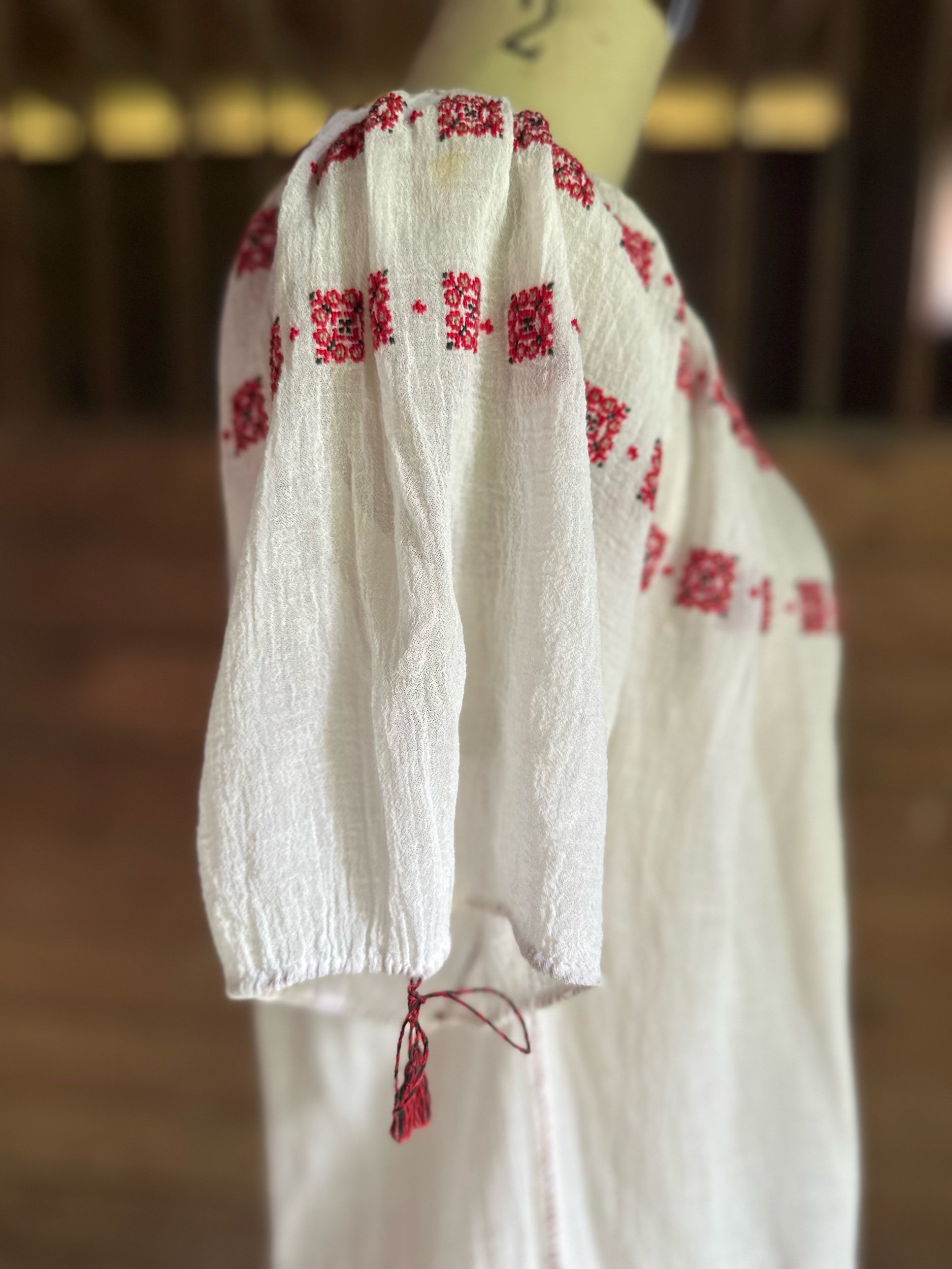 1930s Hand Made Romanian Gauze Top