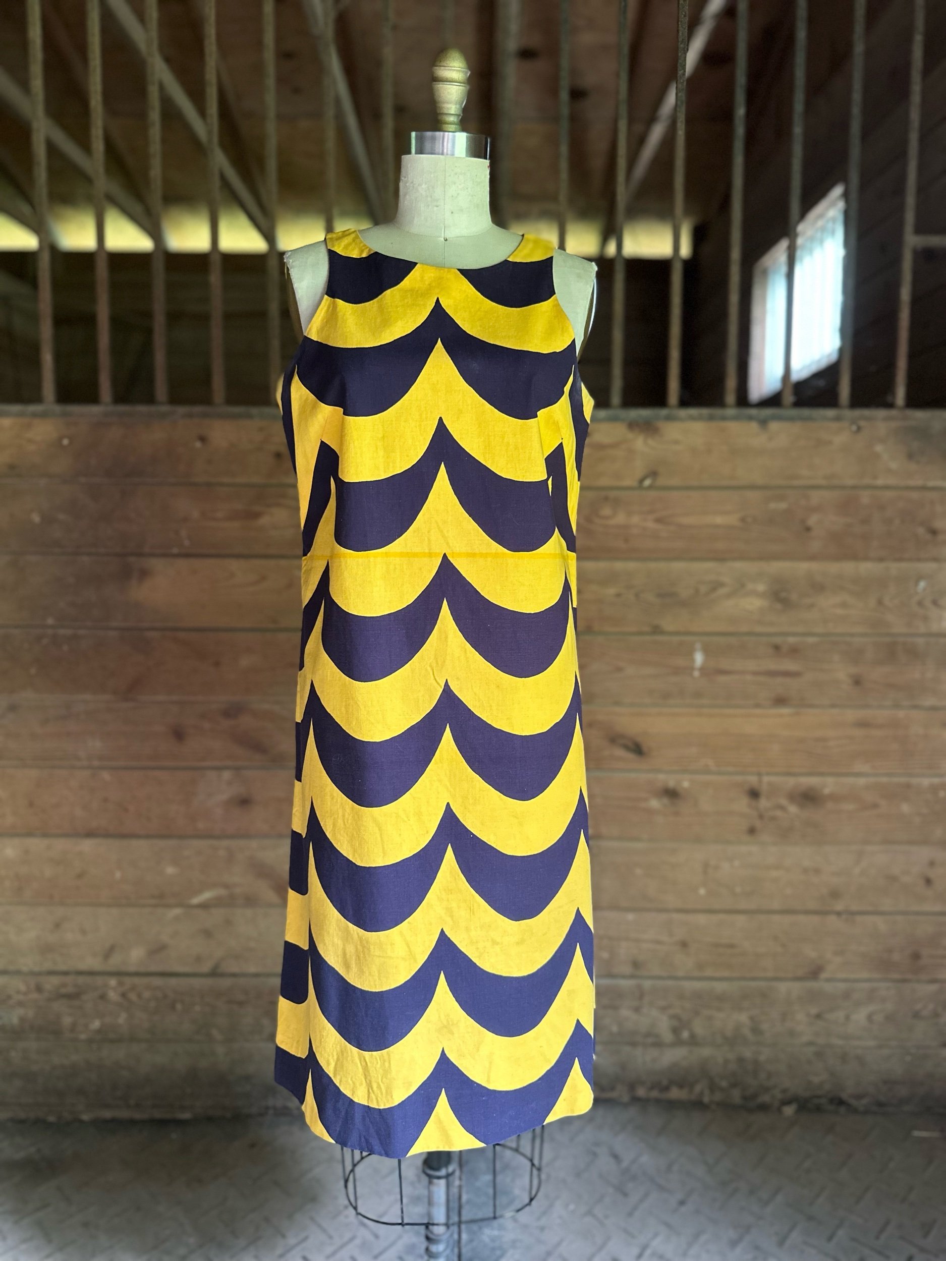 1965 Marimekko Rimala Tiira Laine Cotton Dress