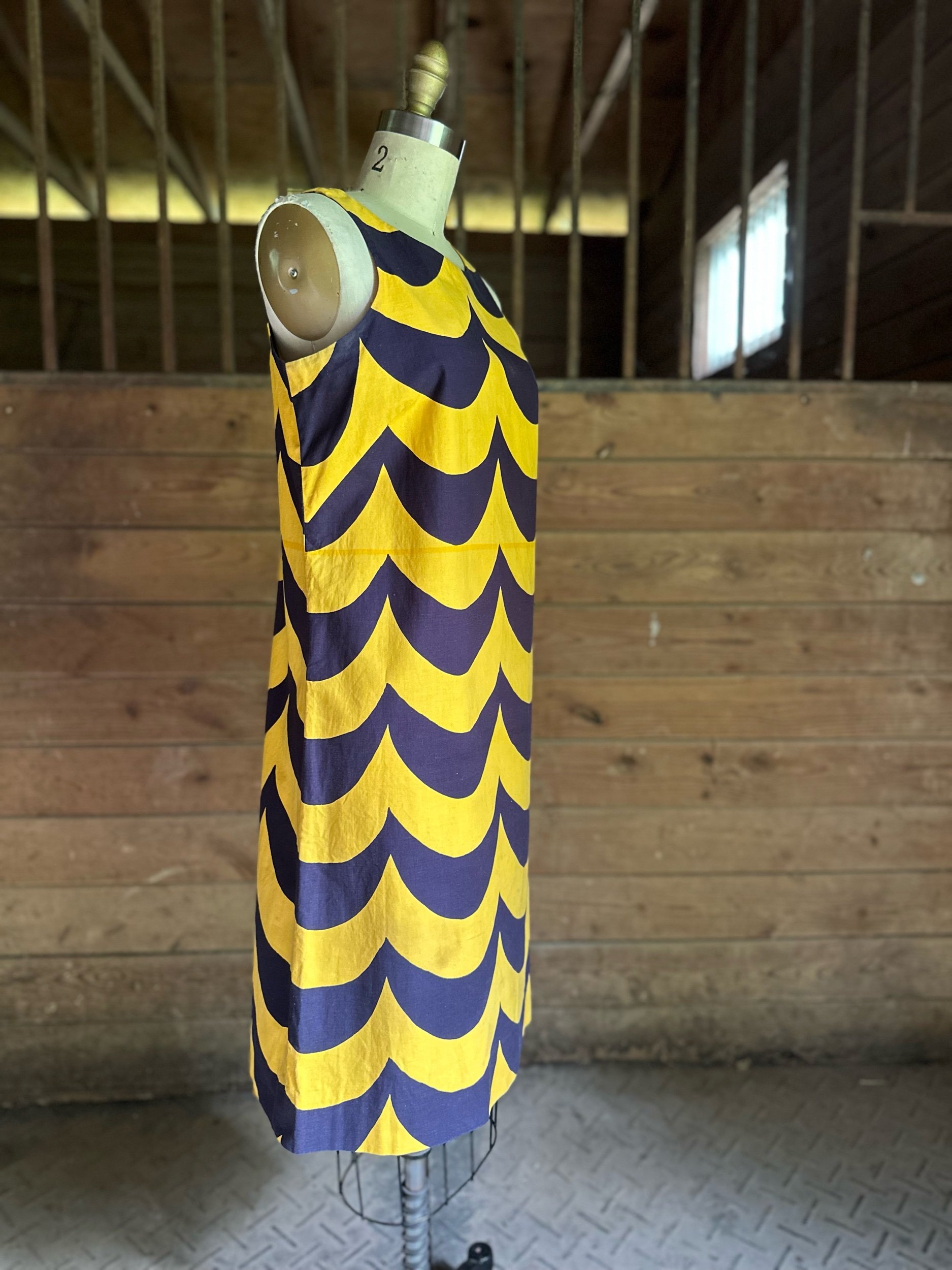 1965 Marimekko Rimala Tiira Laine Cotton Dress