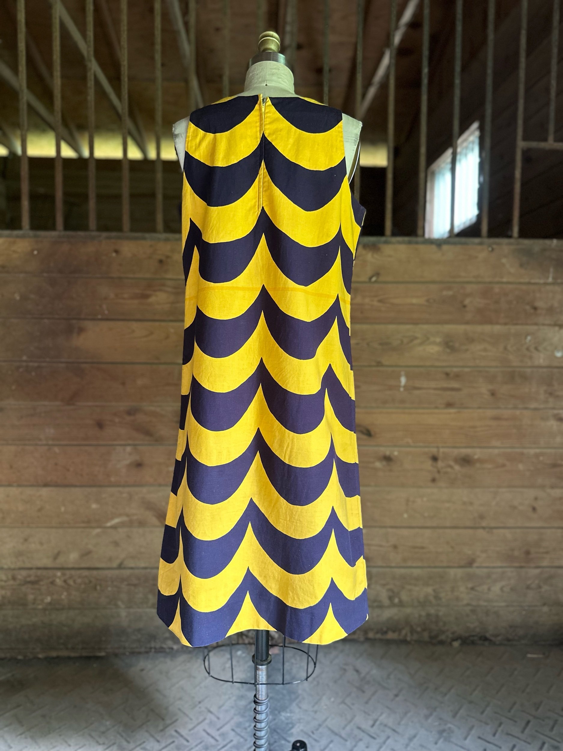 1965 Marimekko Rimala Tiira Laine Cotton Dress