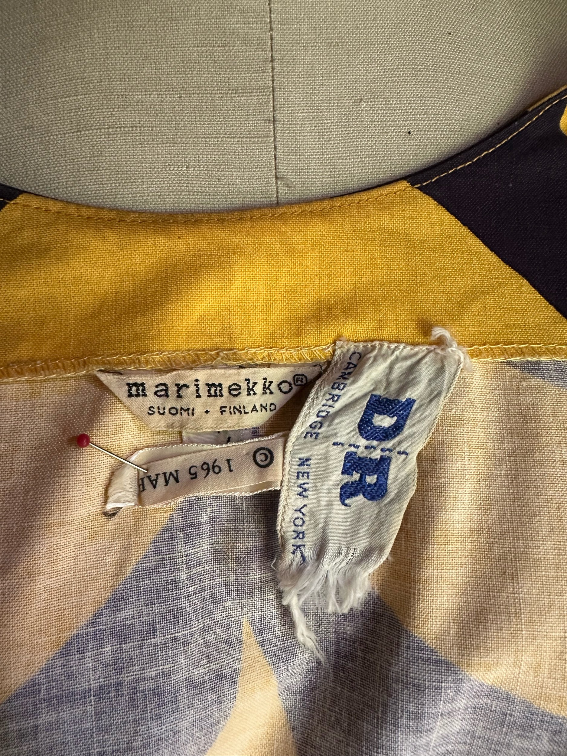 1965 Marimekko Rimala Tiira Laine Cotton Dress