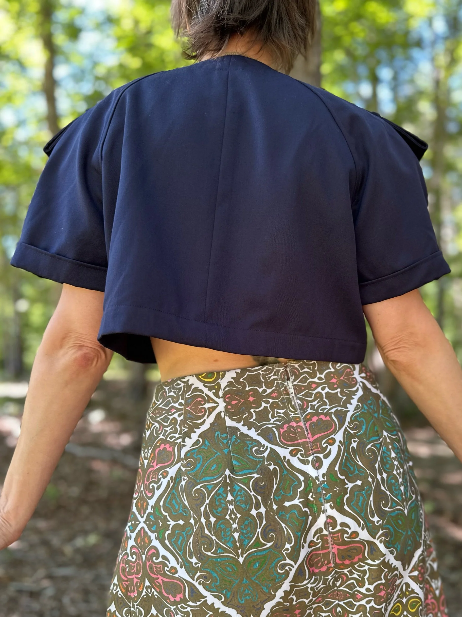 80s Bernard Perris Cropped Short Sleeve Jacket