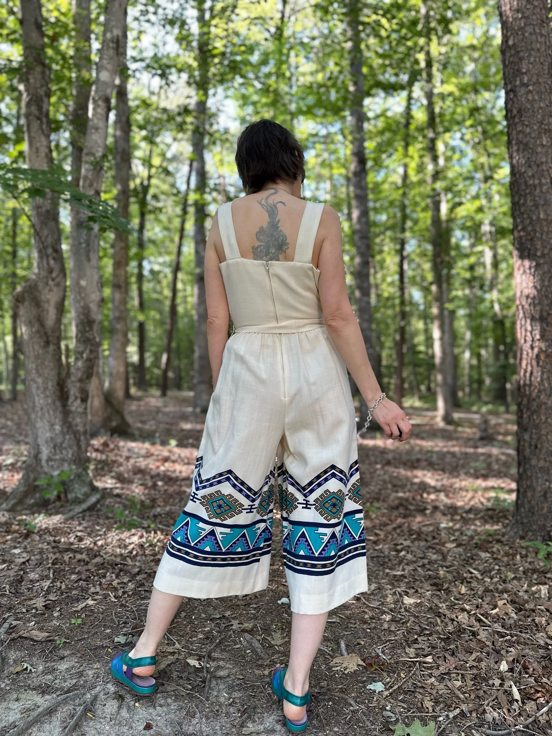 70s Alfred Shaheen Culotte Jumpsuit