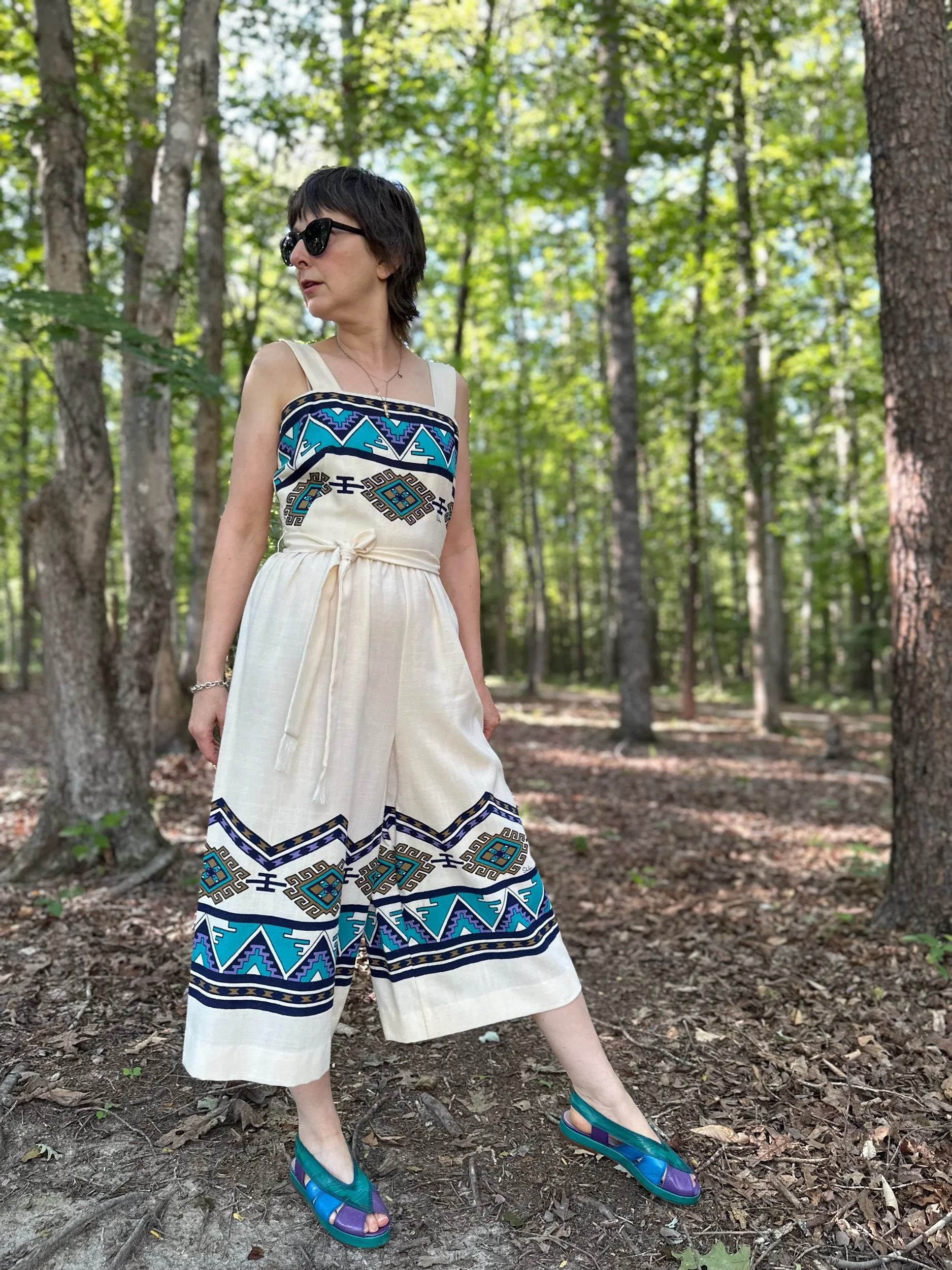 70s Alfred Shaheen Culotte Jumpsuit