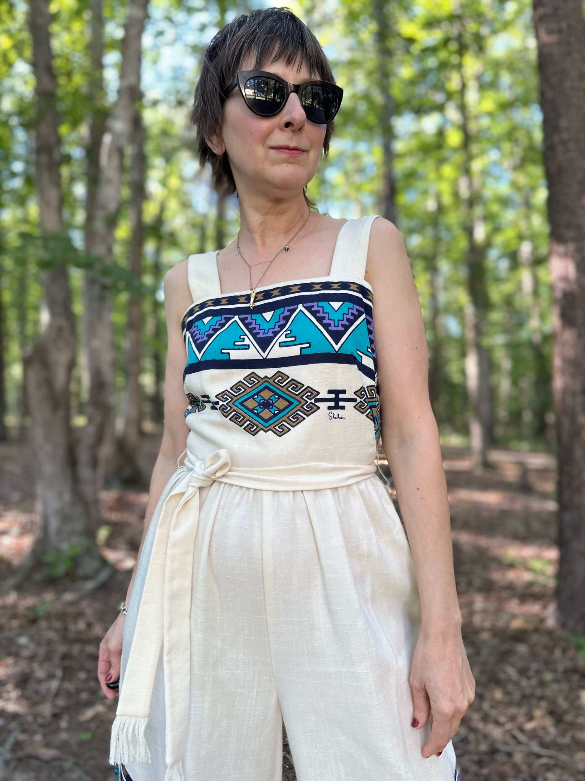 70s Alfred Shaheen Culotte Jumpsuit