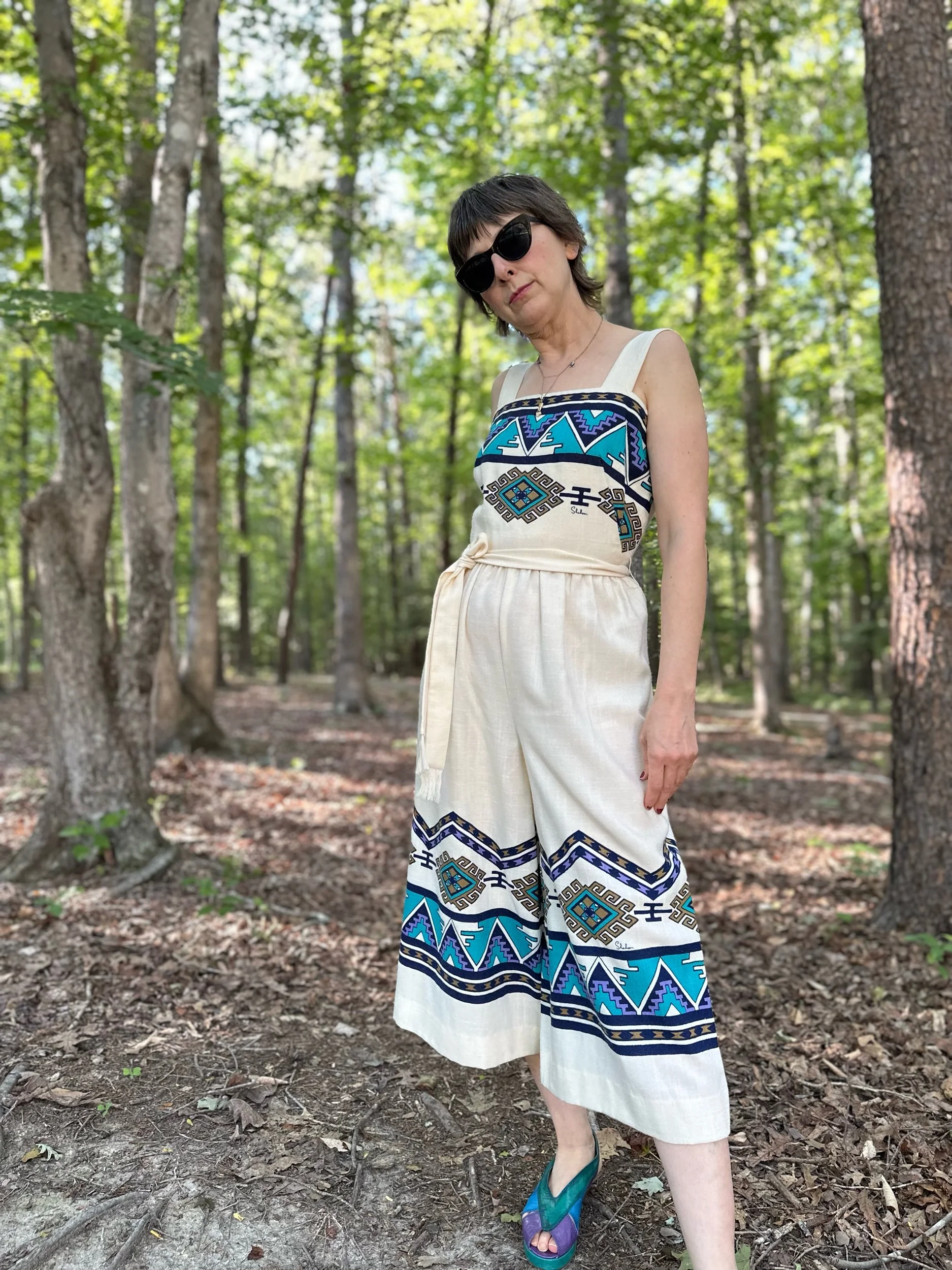 70s Alfred Shaheen Culotte Jumpsuit