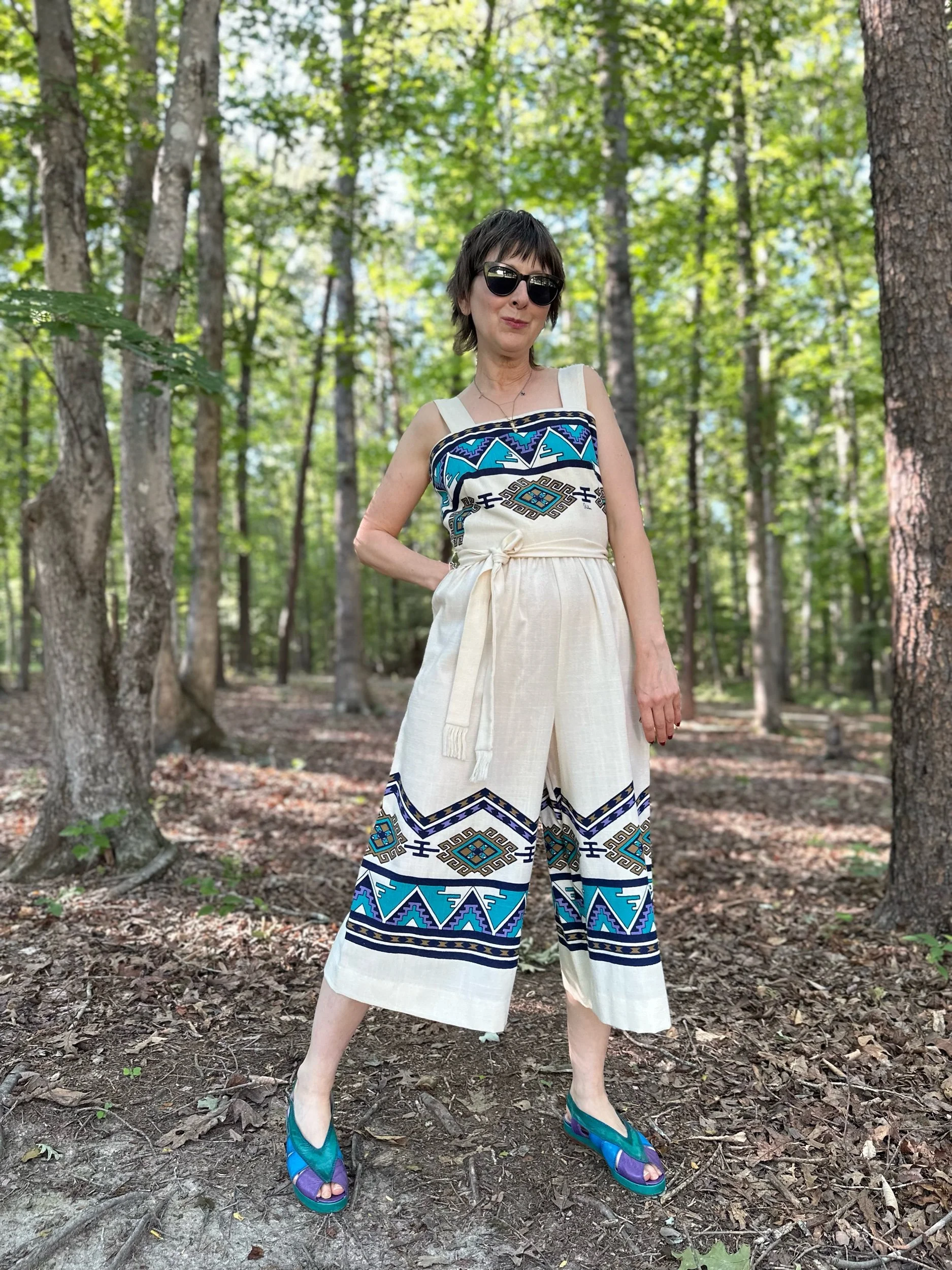 70s Alfred Shaheen Culotte Jumpsuit