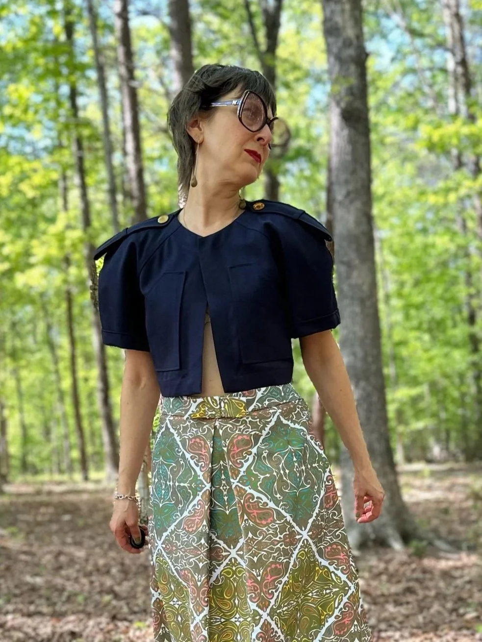 80s Bernard Perris Cropped Short Sleeve Jacket