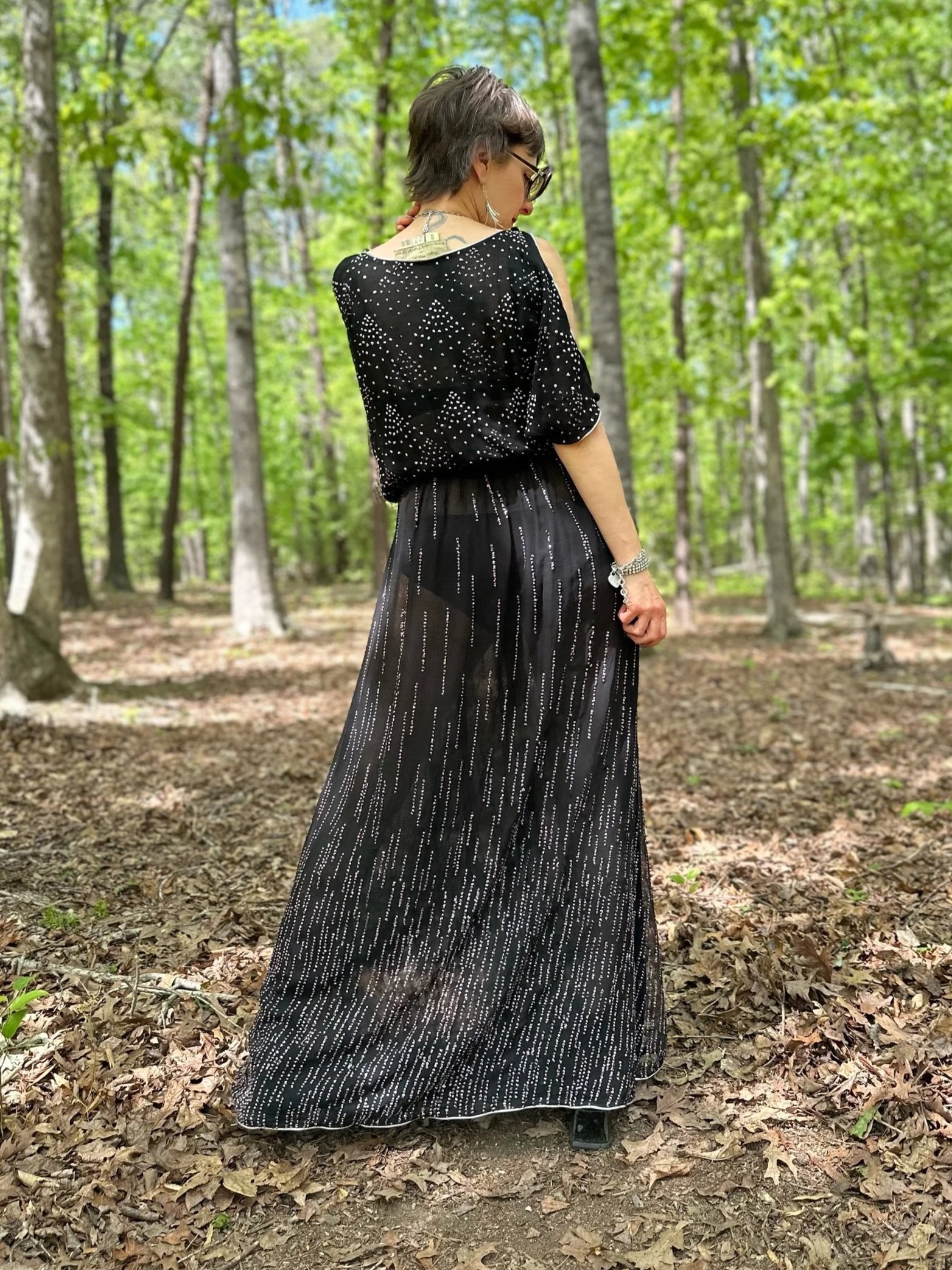 70s Janice Wainwright at Forty Seven Poland Street Glitter Maxi