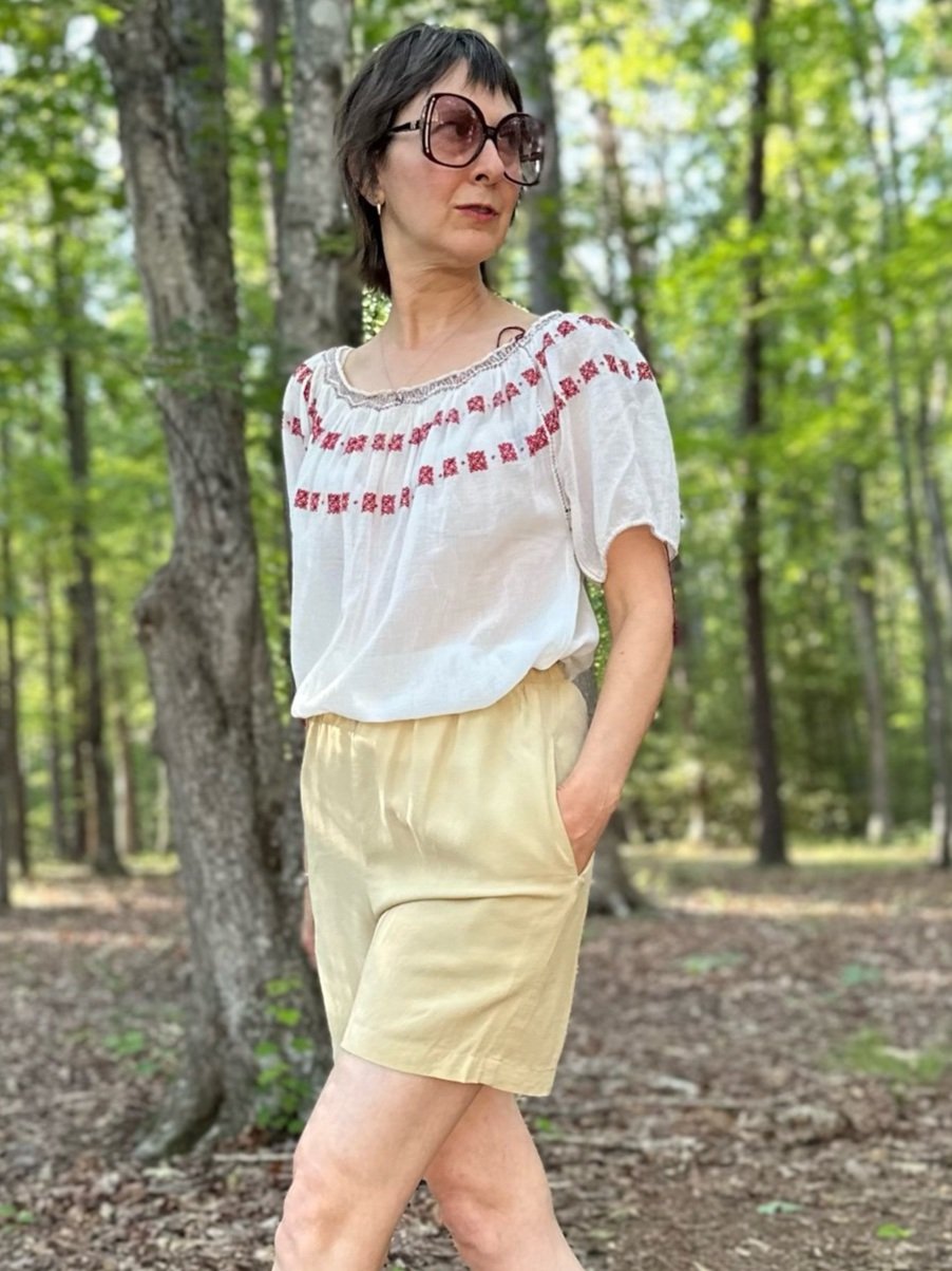 1930s Hand Made Romanian Gauze Top