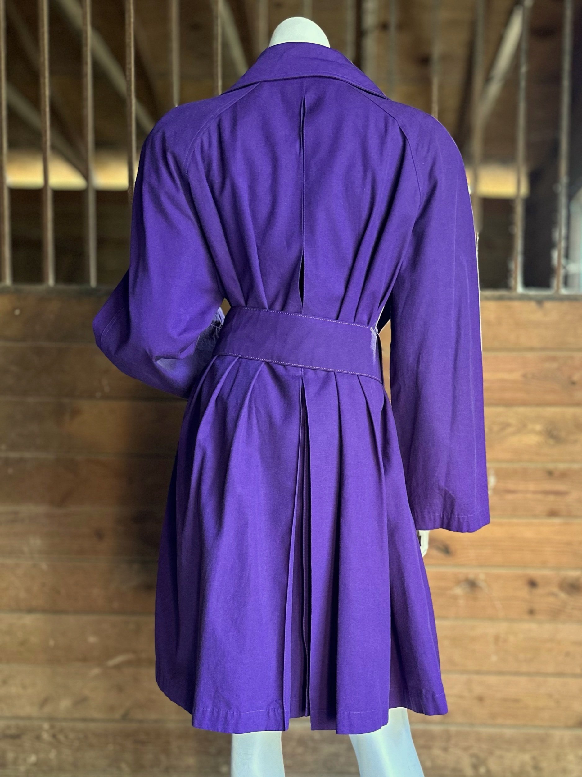 1990s Christian Lacroix Purple Trenchcoat