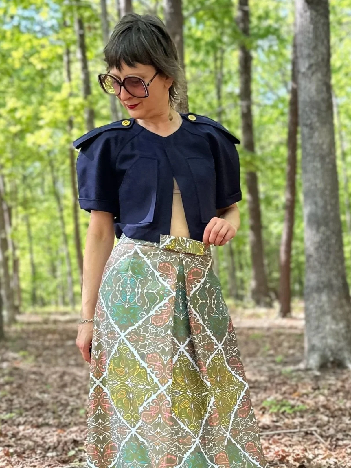 80s Bernard Perris Cropped Short Sleeve Jacket
