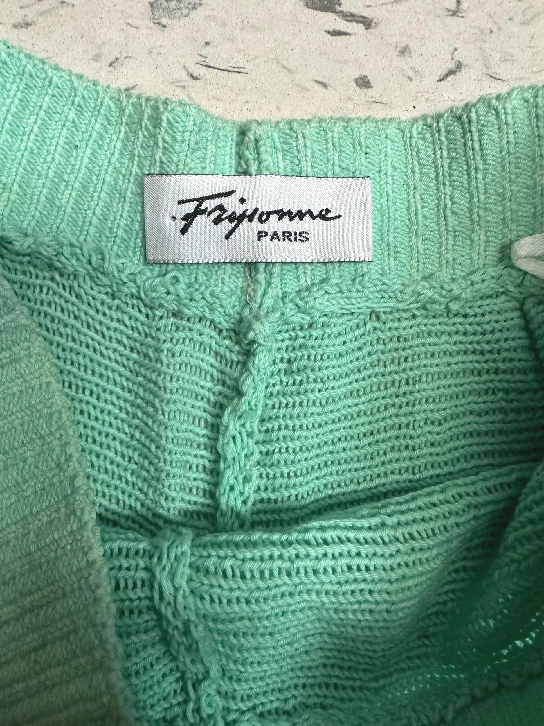 1980s Friponne Paris Knit Shorts Set