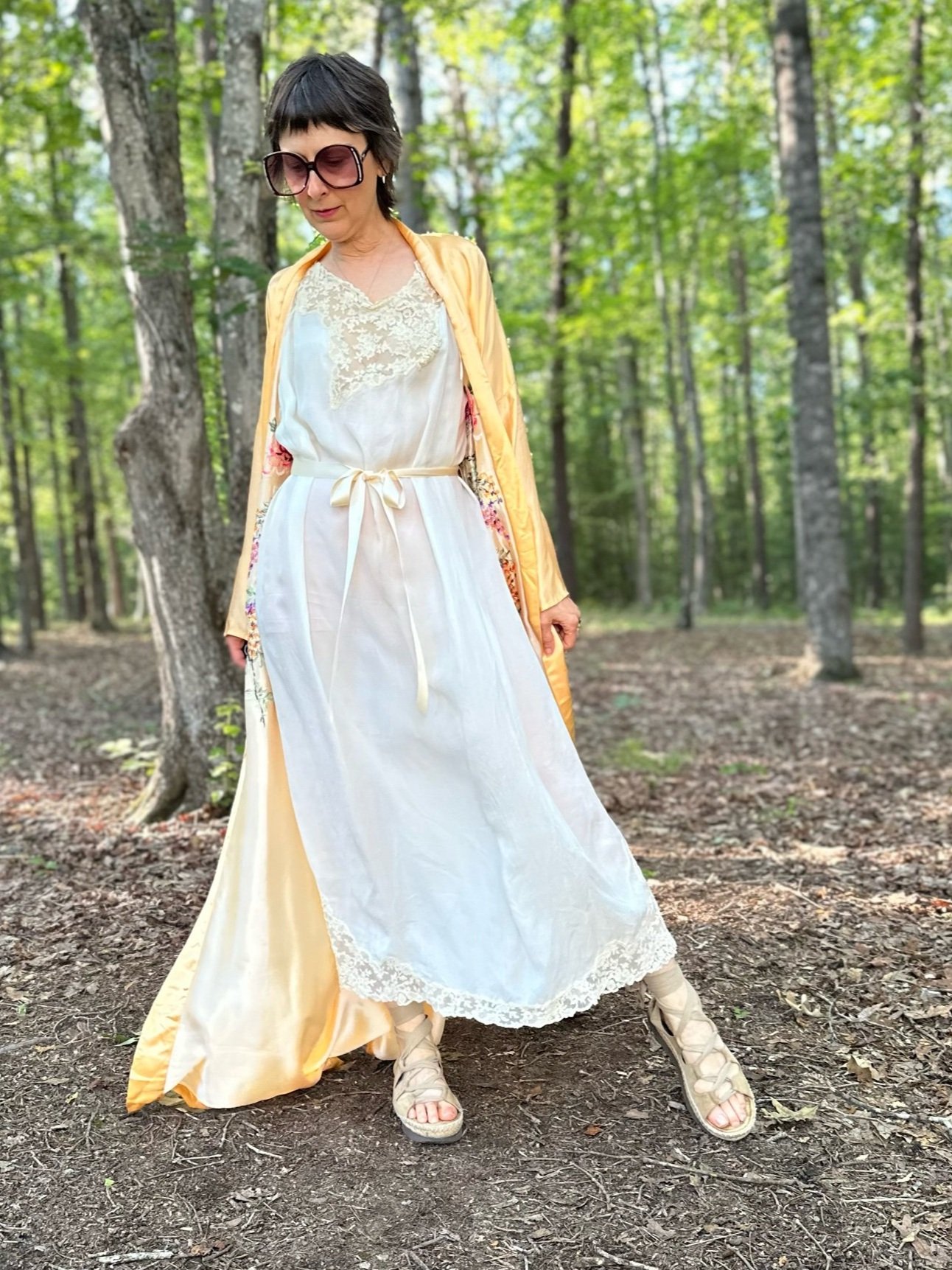 1910s to 20s Silk Chemise Mendel Brothers Chicago Lingerie Shop