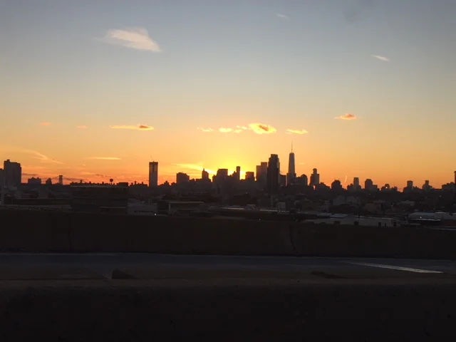 Sunset same day in Manhattan