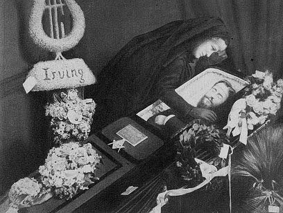 Bishop's mother viewing Bishop's casket
