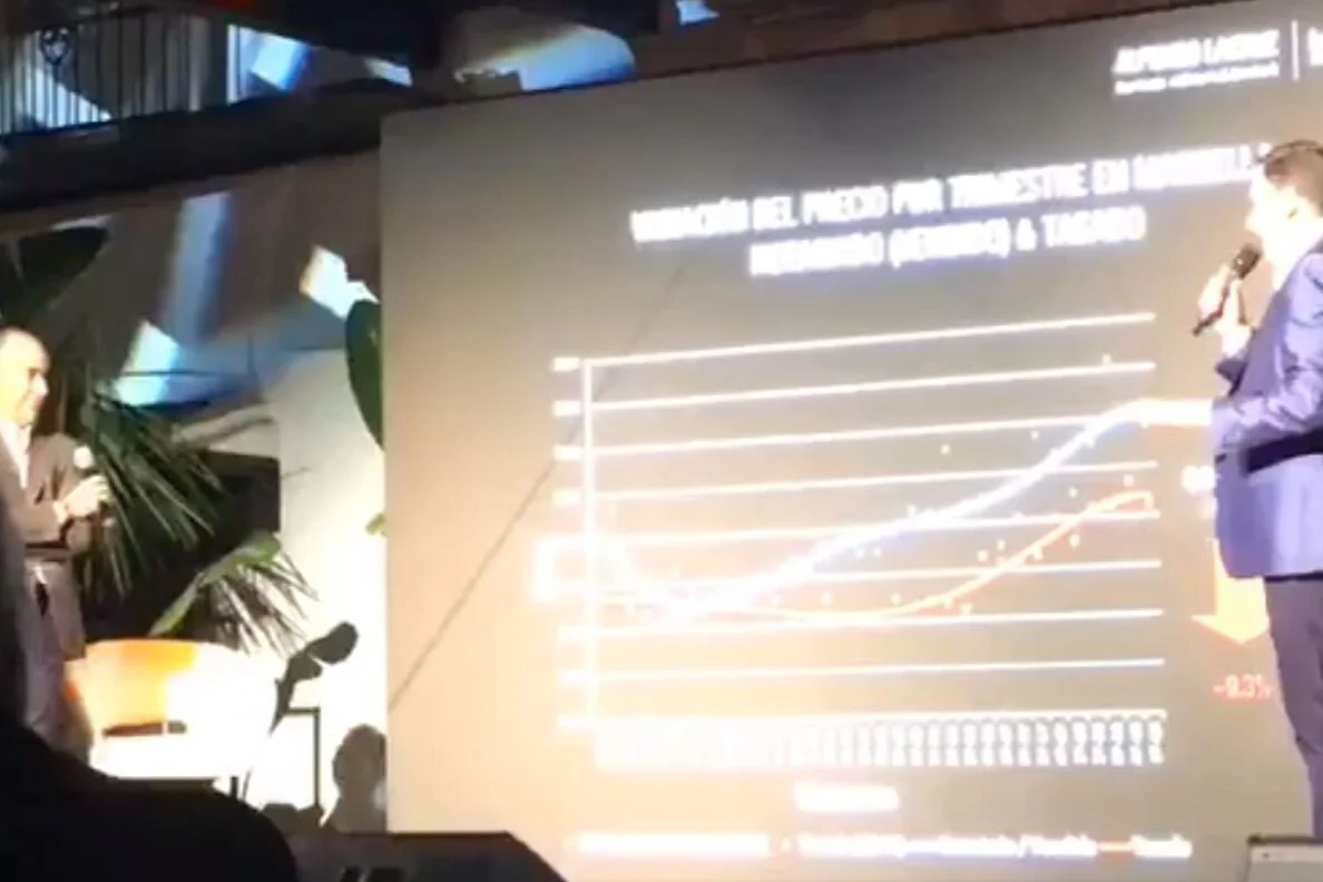 Alfonso Lacruz presenting the Marbella market at Hotel Puente Romano