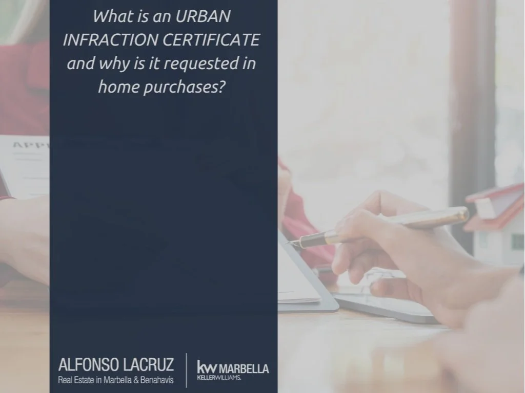 What is an urban infraction certificate and why is it requested in home purchases?