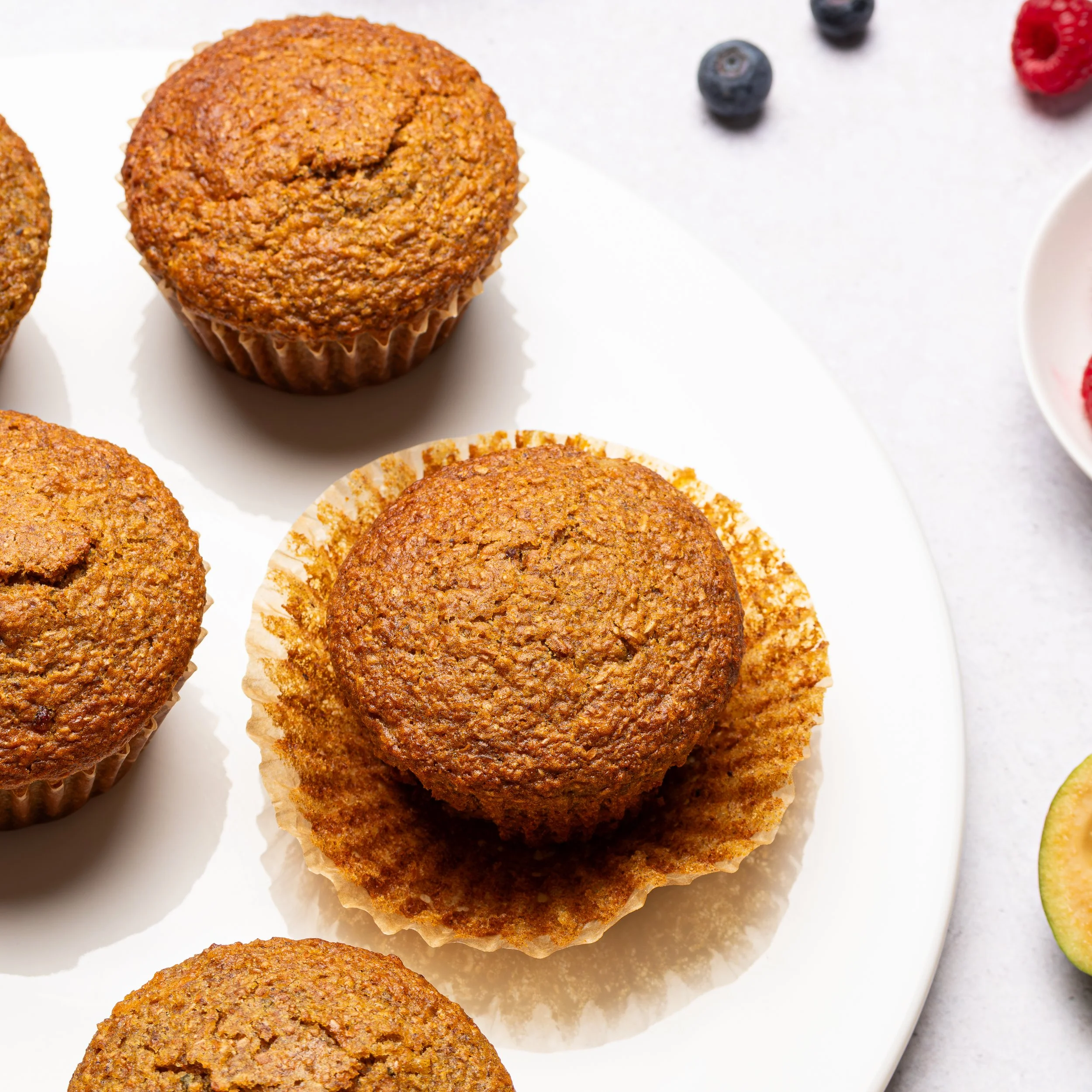 Apple, Carrot &amp; Date Bran Muffins
