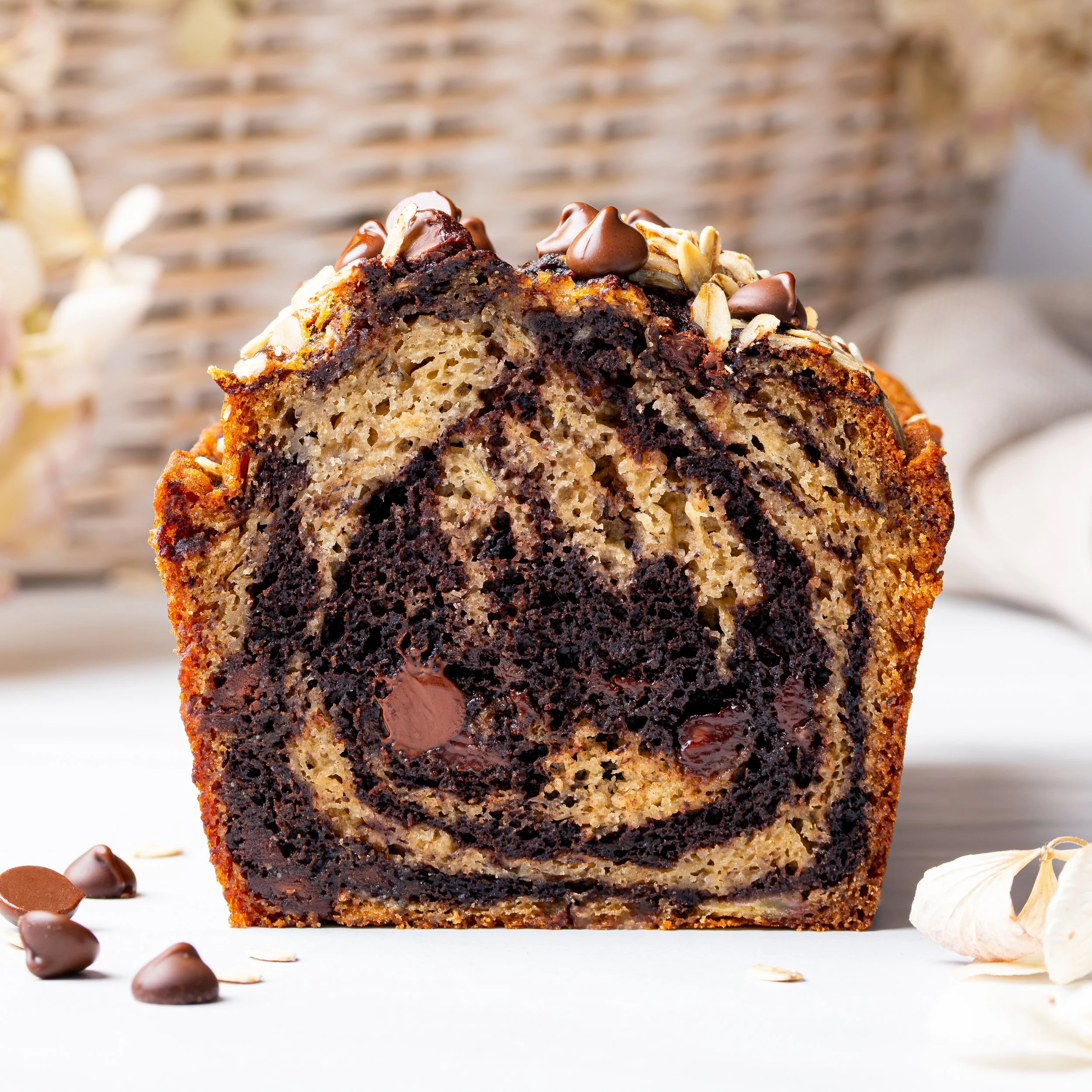 Chocolate Marbled Banana Bread