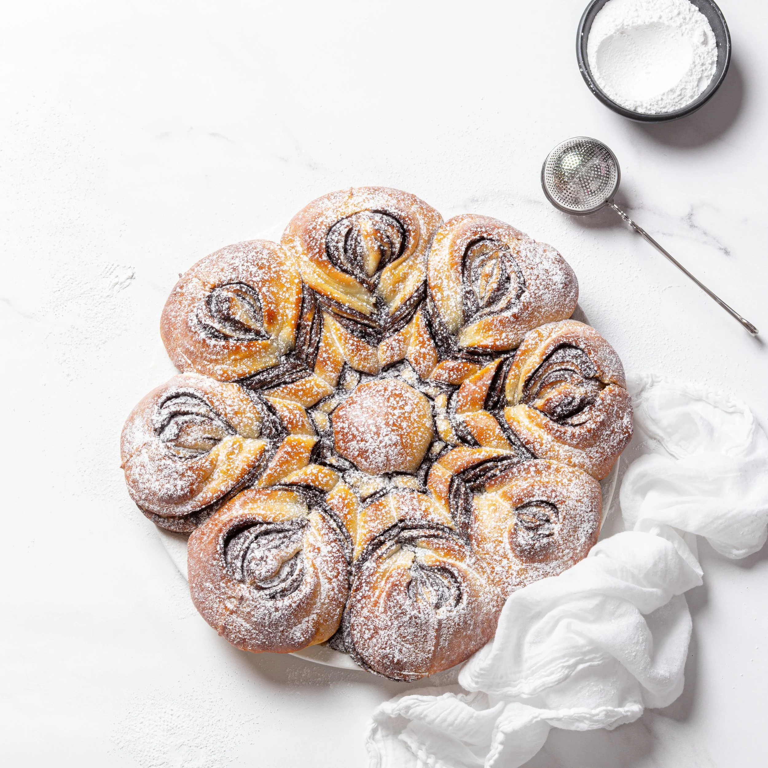 Chocolate Snowflake Bread