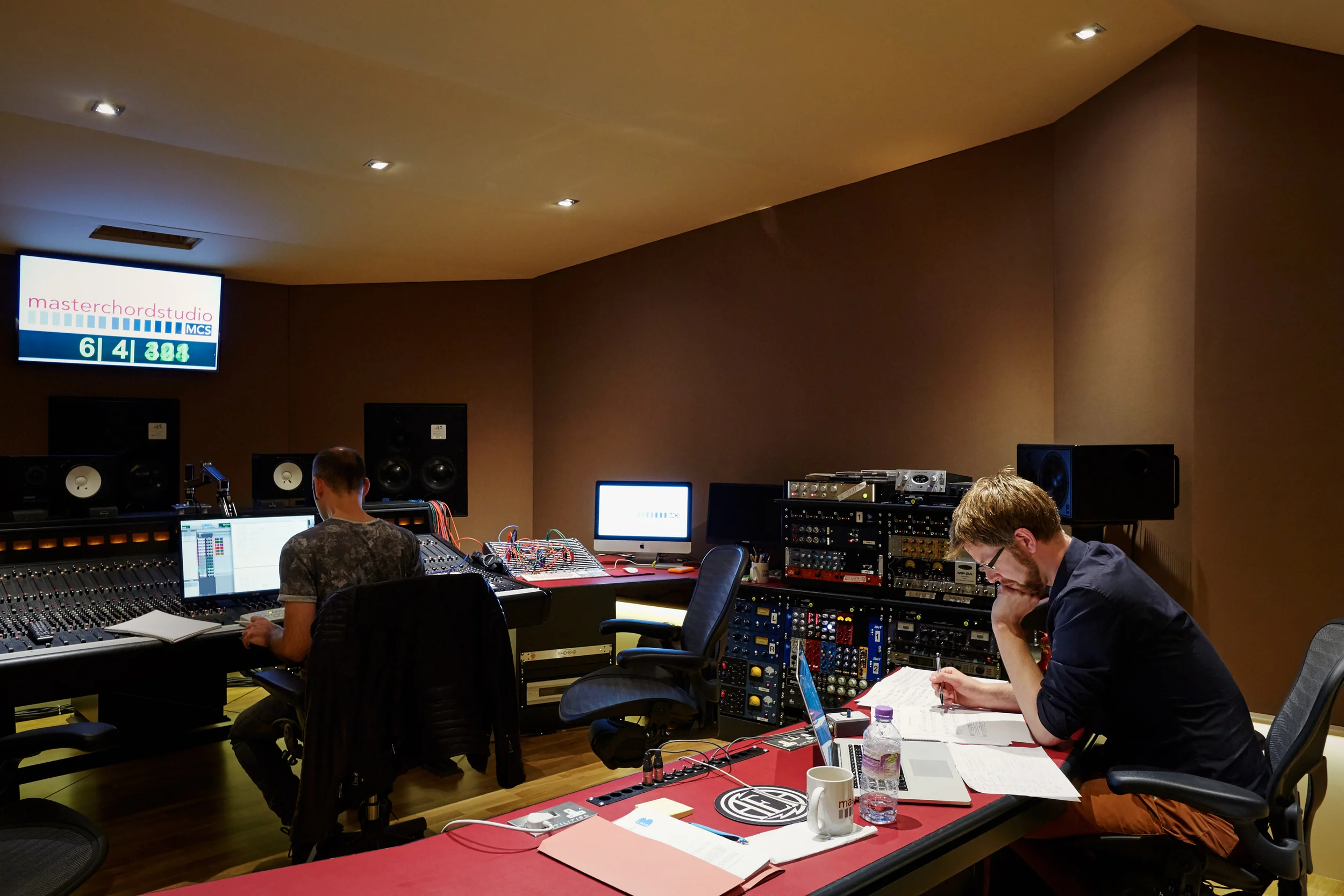 Ed recording the Mile End score. Photo by Emile Holba.