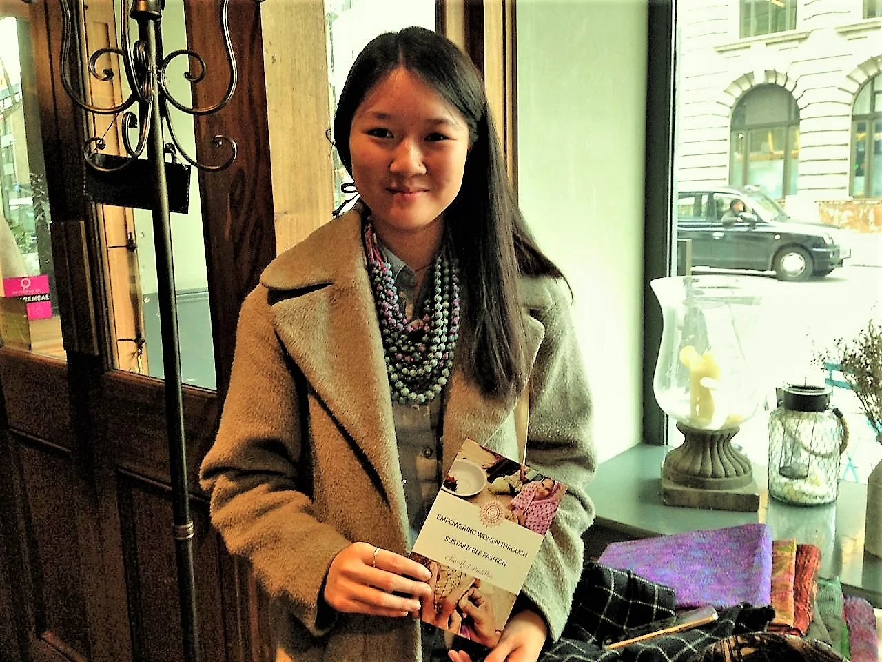 Image courtesy of Urika who wears our 12 string necklace in Baby Blue/Purple