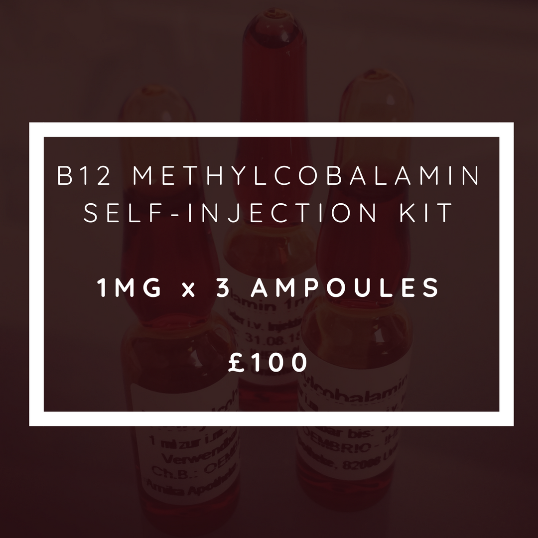 B12 METHYLCOBALAMIN Self Injection kit 1mg x 3 Ampoules Dr Ayanna