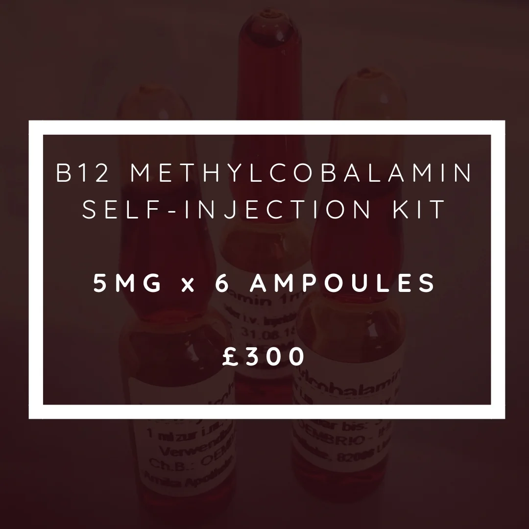 B12 METHYLCOBALYMIN SelfInjection Kit 5MG x 6 Ampoules Dr Ayanna