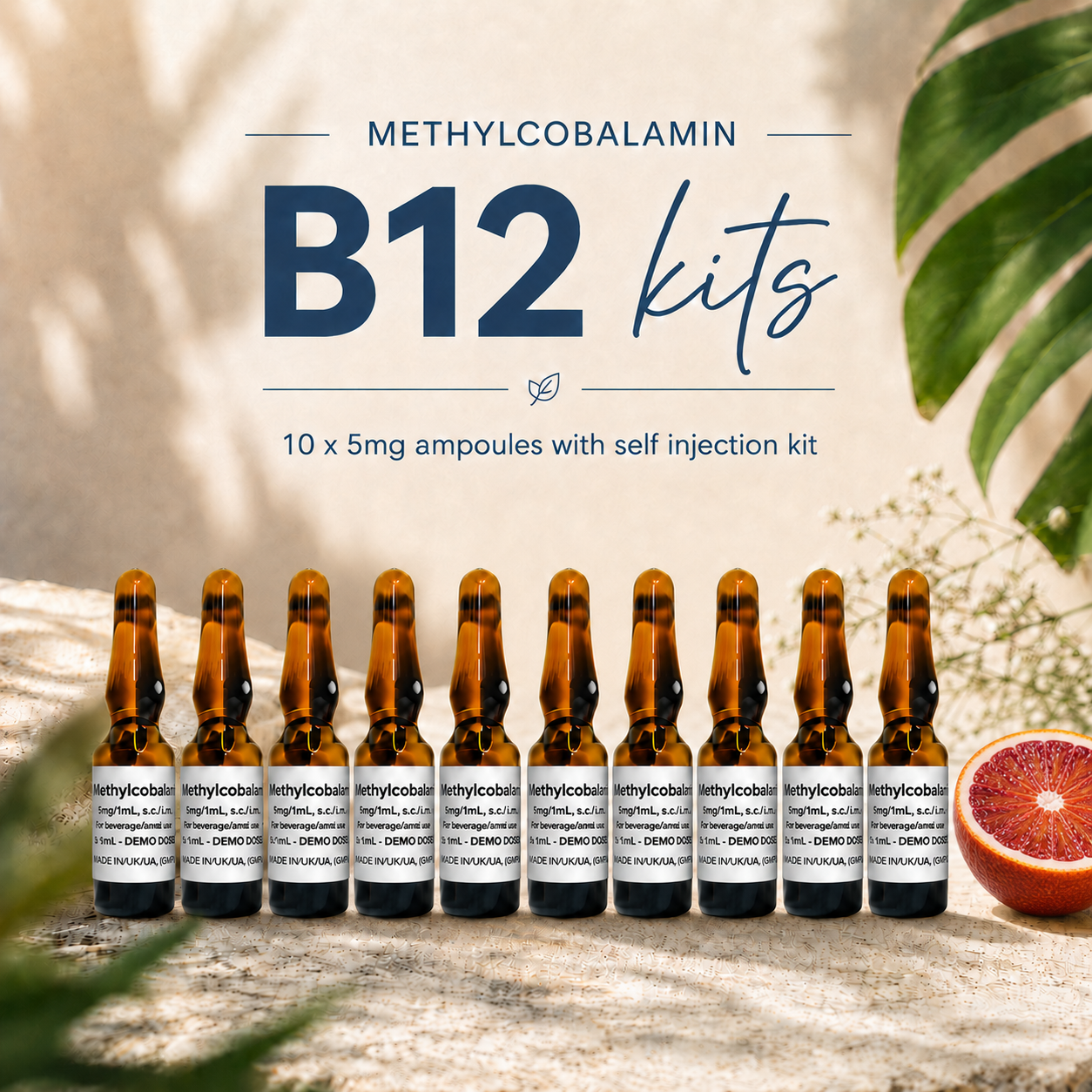 B12 METHYLCOBALAMIN SELF INJECTION KIT 5MG X 10 AMPOULES