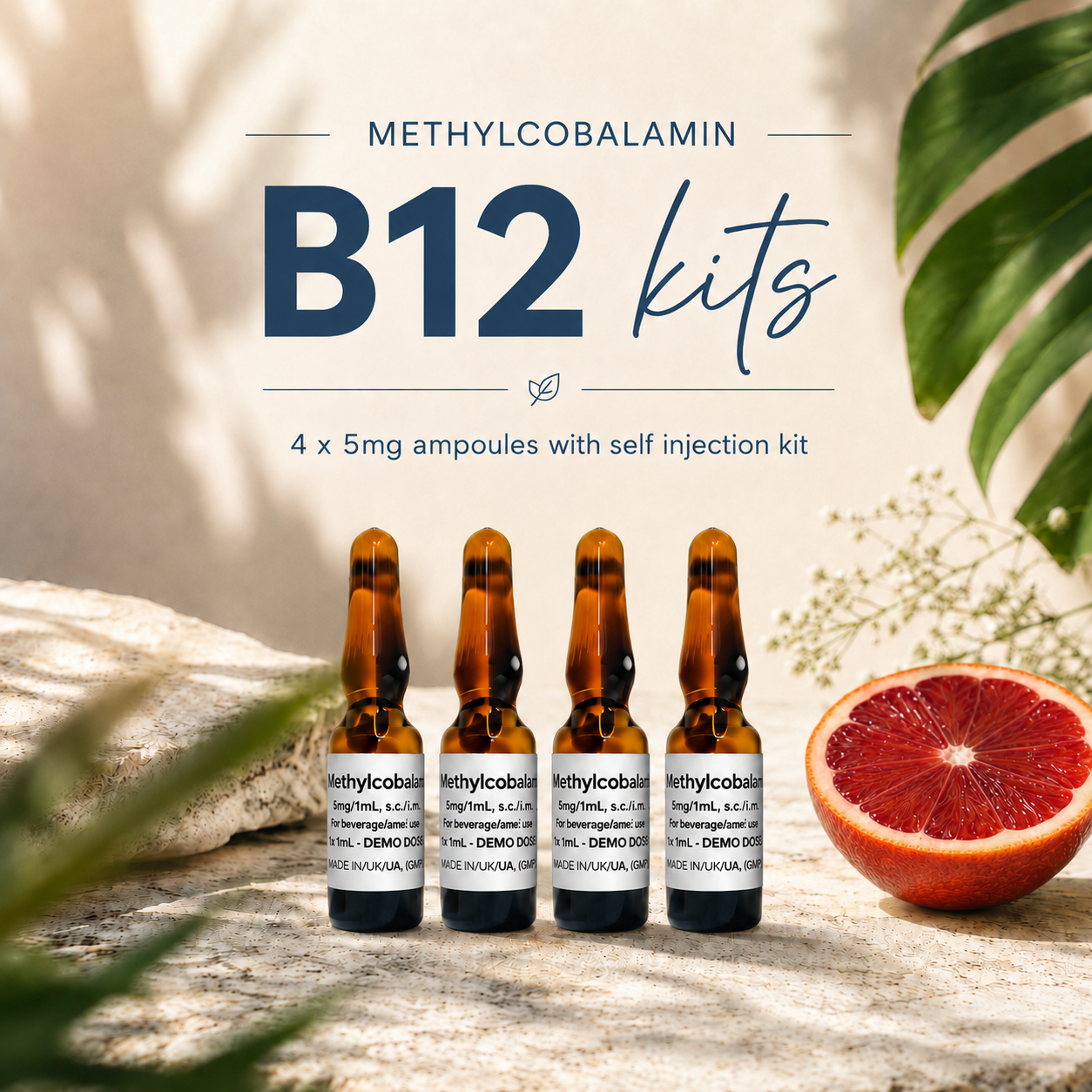 B12 METHYLCOBALAMIN SELF INJECTION KIT 5MG X 4 AMPOULES