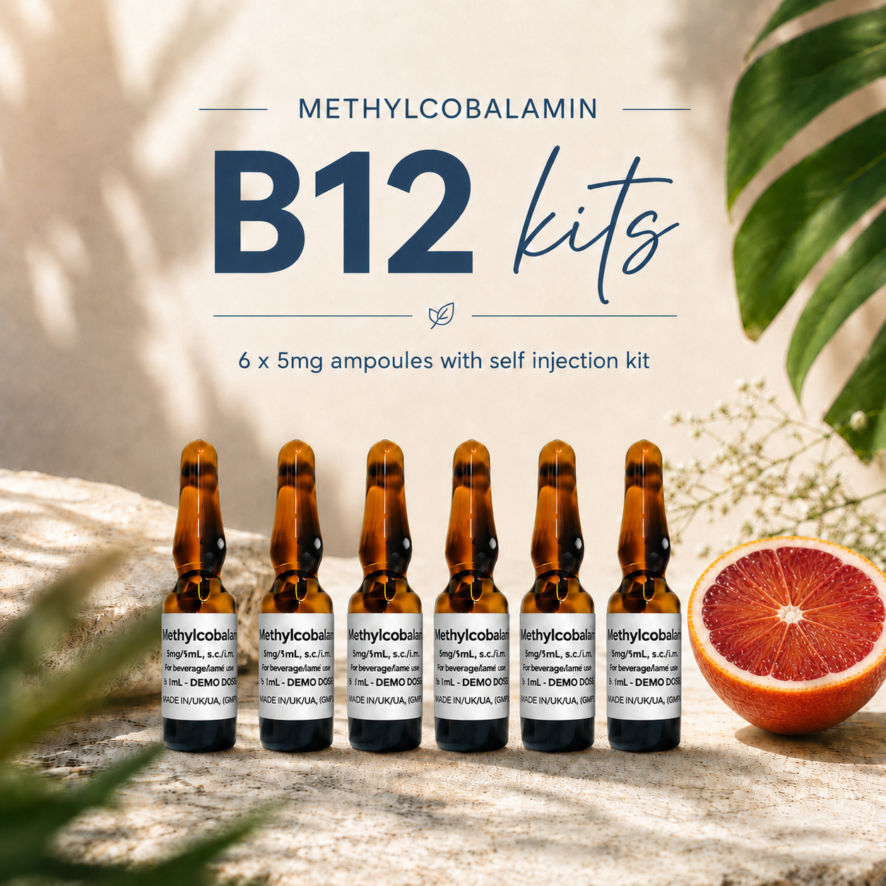 B12 METHYLCOBALAMIN SELF INJECTION KIT 5MG X 6 AMPOULES