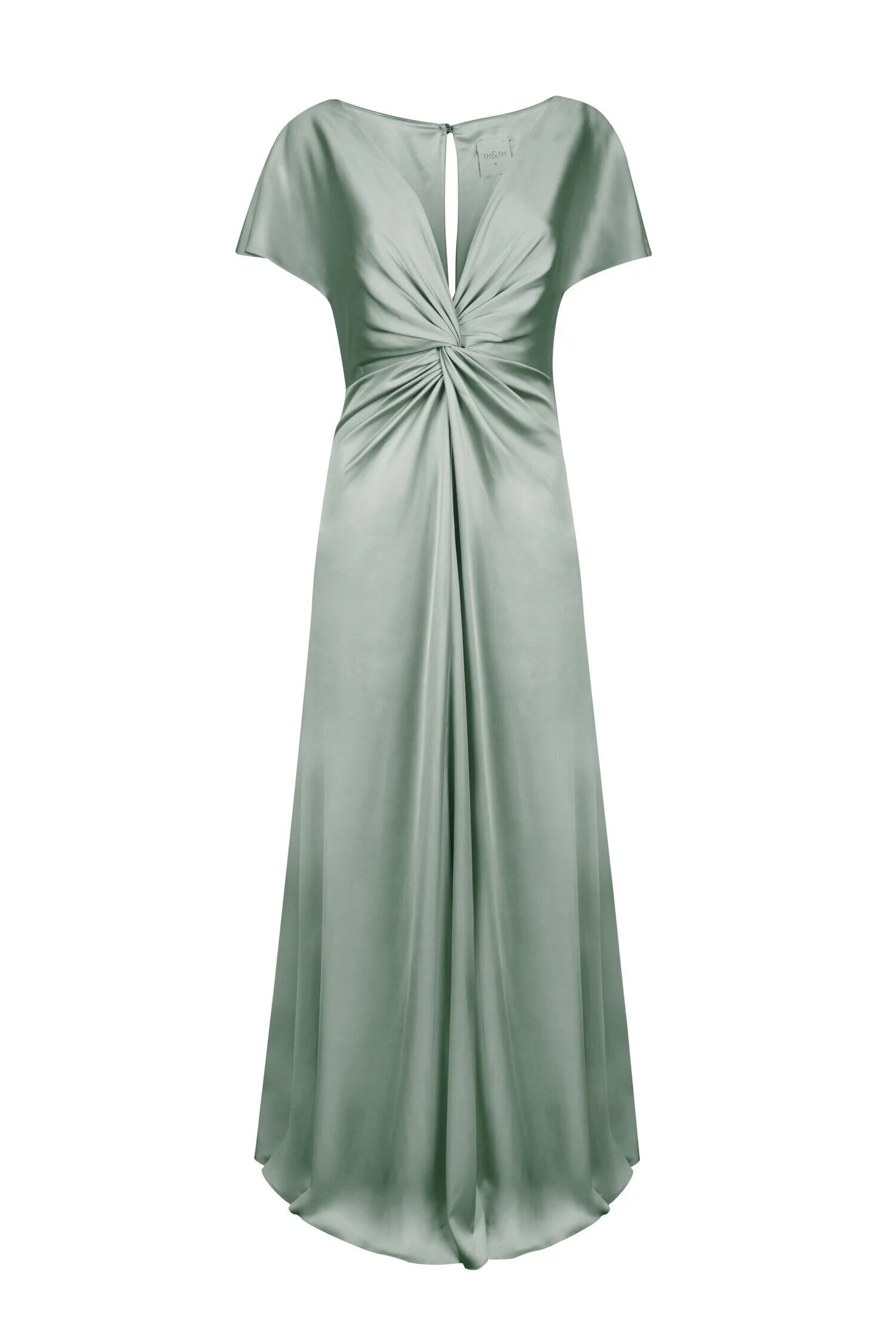 Sage Satin Bridesmaid Dress — TH\u0026TH