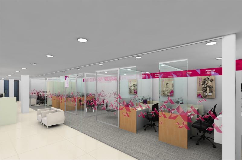 Bank interior design, Office wall design, Pharmacy design