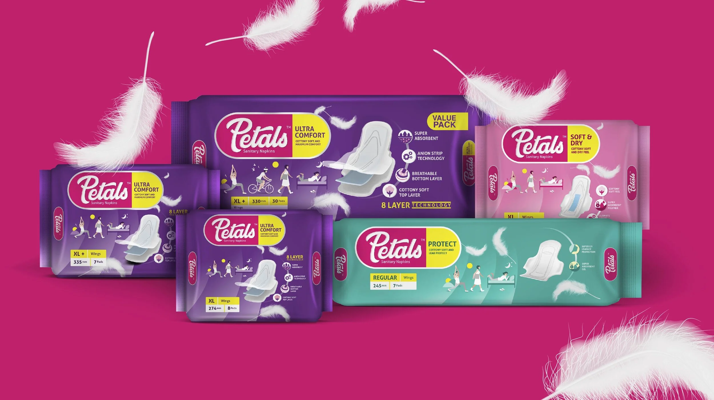Petals Sanitary Pads Packaging Design Elephant Design+Strategy