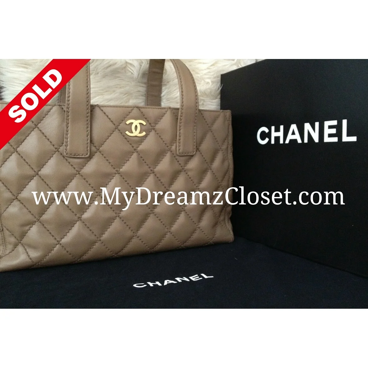 Chanel Brown Lambskin Tote
