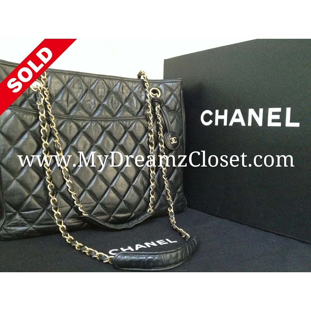 Chanel Black Lambskin Tote