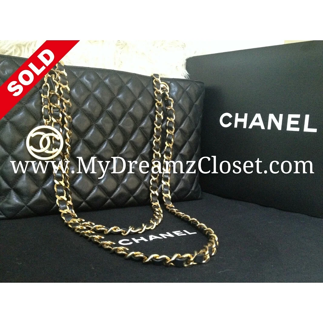 Chanel Black Lambskin Tote