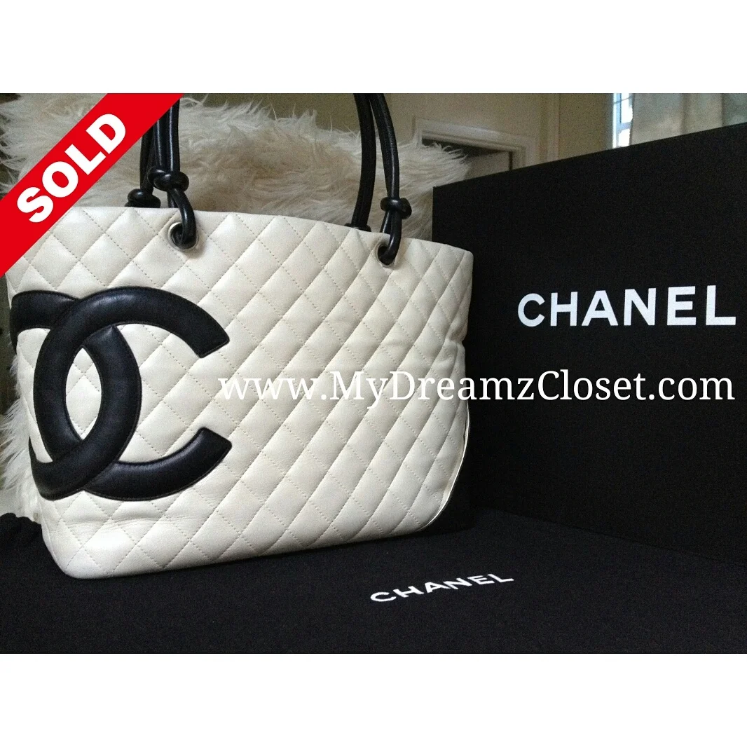 Chanel White Lambskin Tote