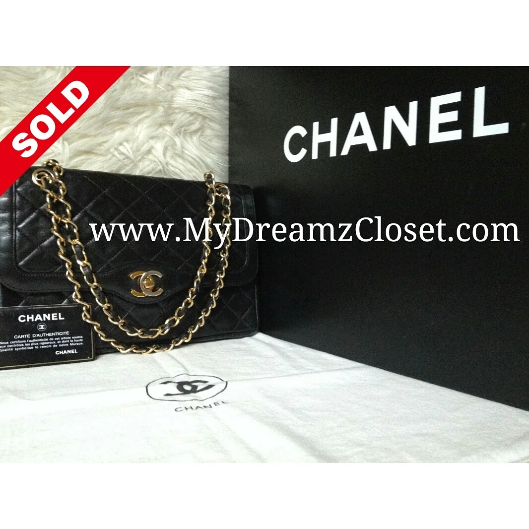 Chanel Black Lambskin Flap