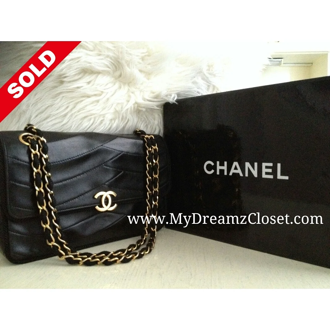 Chanel Black Lambskin Flap