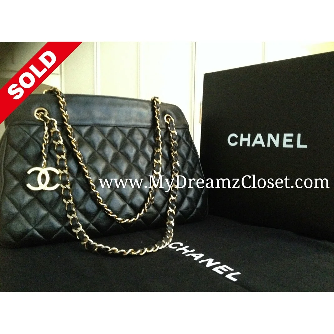 Chanel Black Lambskin Tote