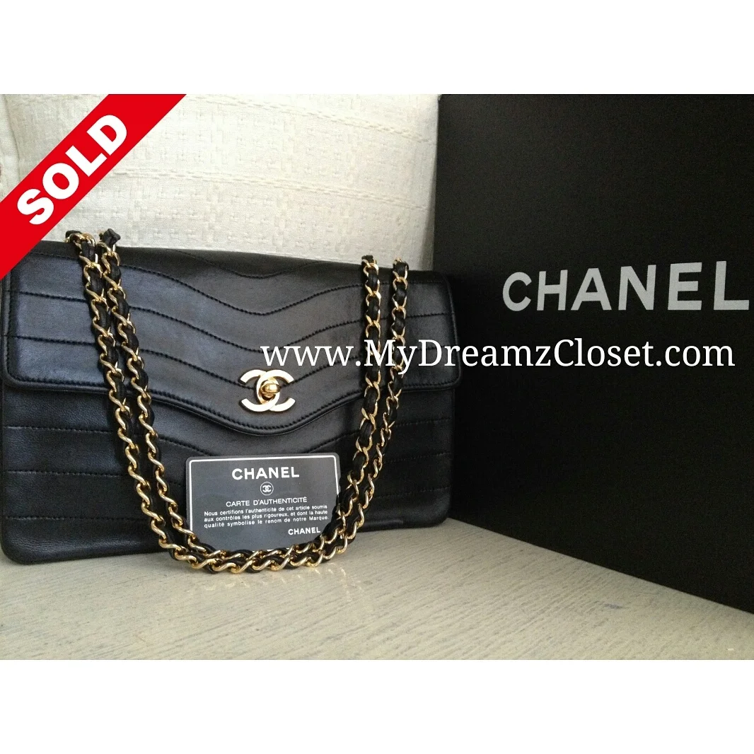 Chanel Black Lambskin Flap