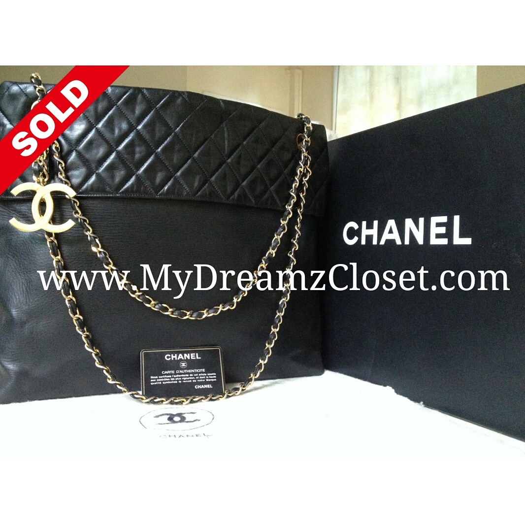 Chanel Black Lambskin Tote