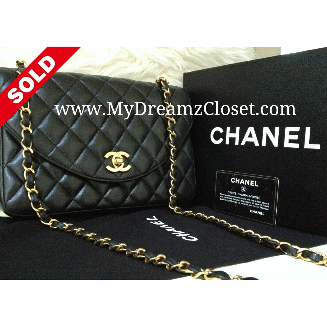 Chanel Black Lambskin Flap