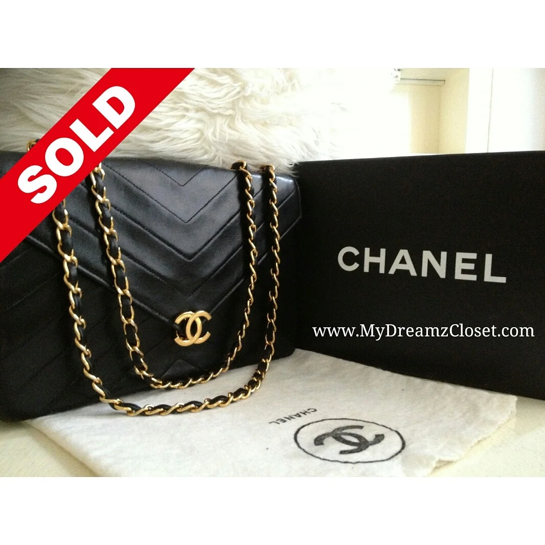 Chanel Black Lambskin Flap