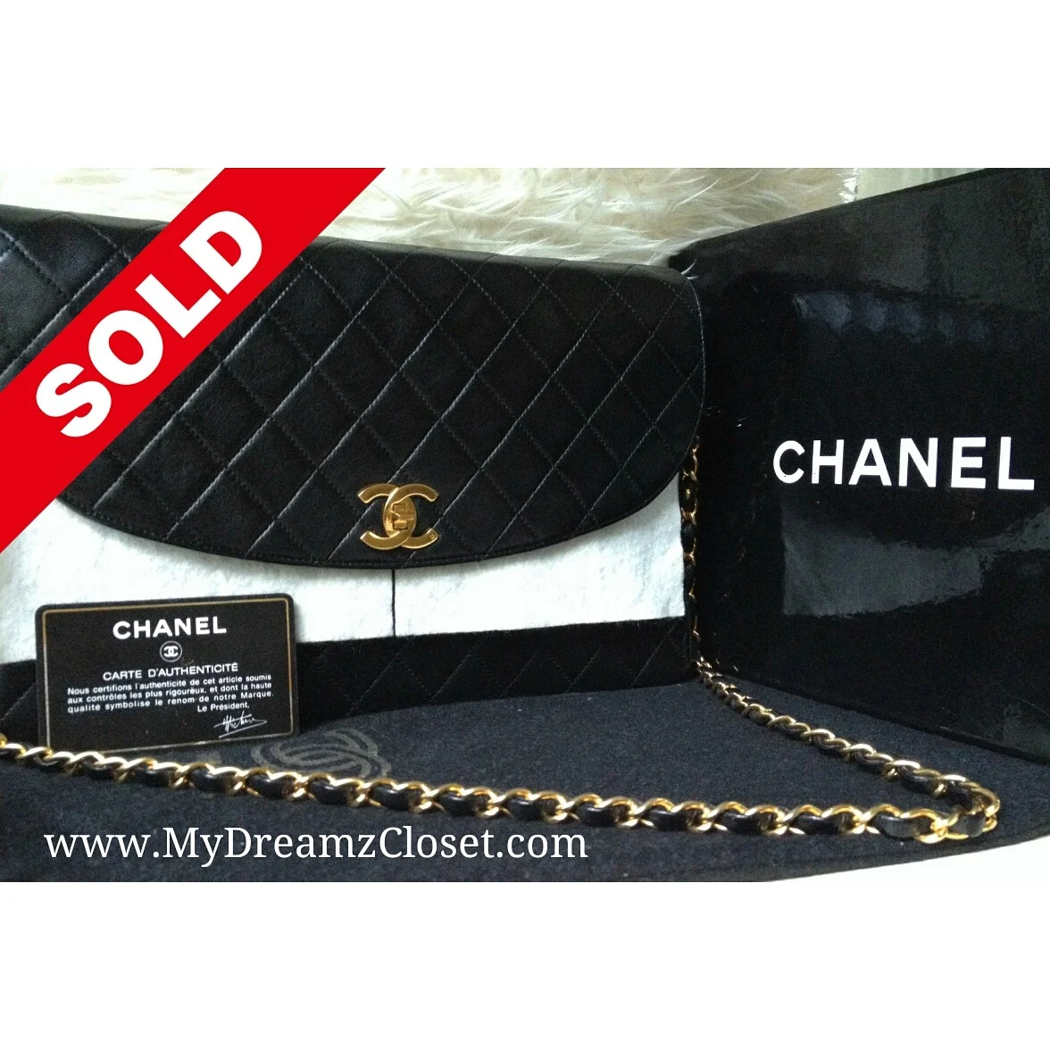 Chanel Black Lambskin Flap