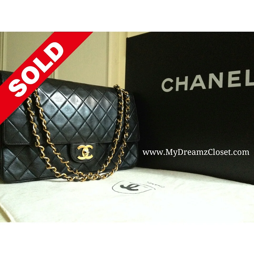 Chanel Black Lambskin Flap